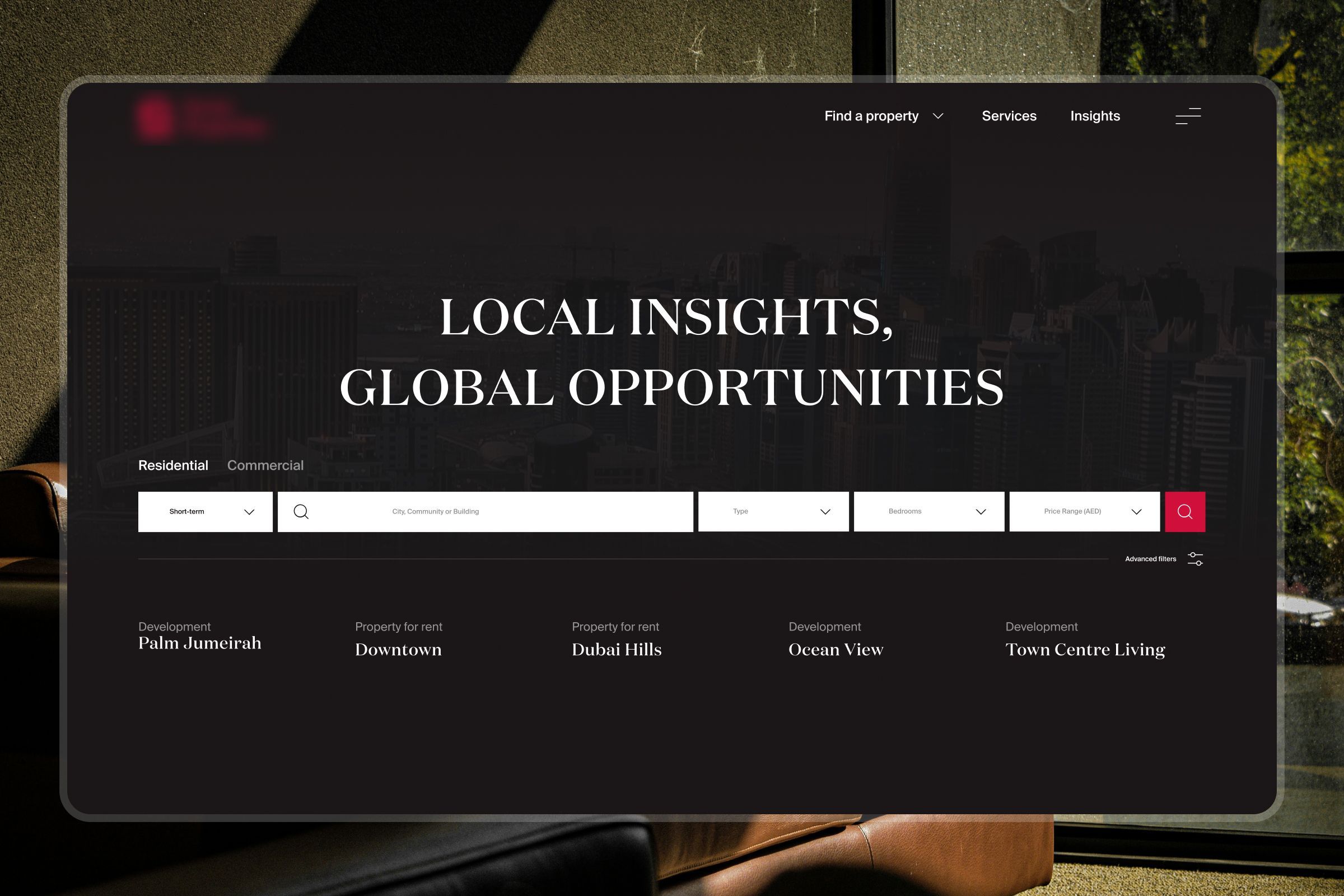 real estate web site search