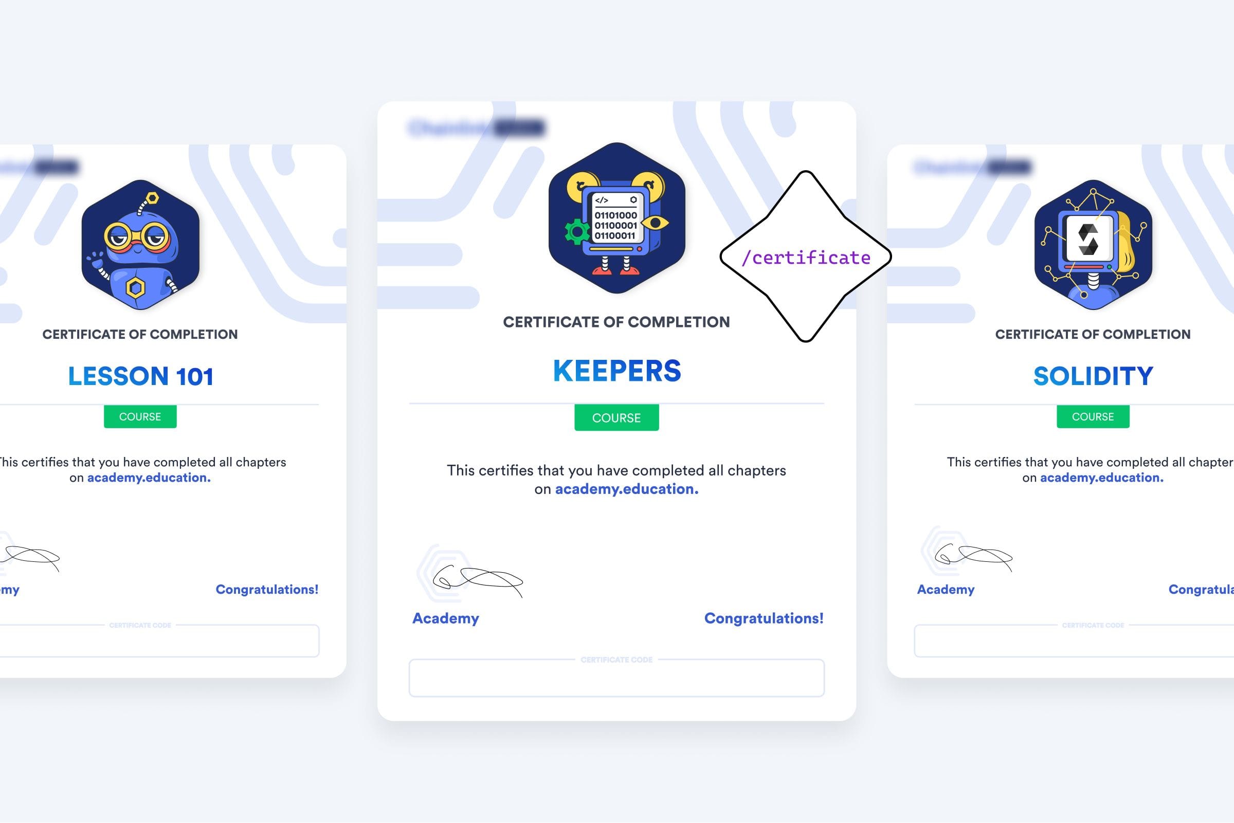 certificates for course completion