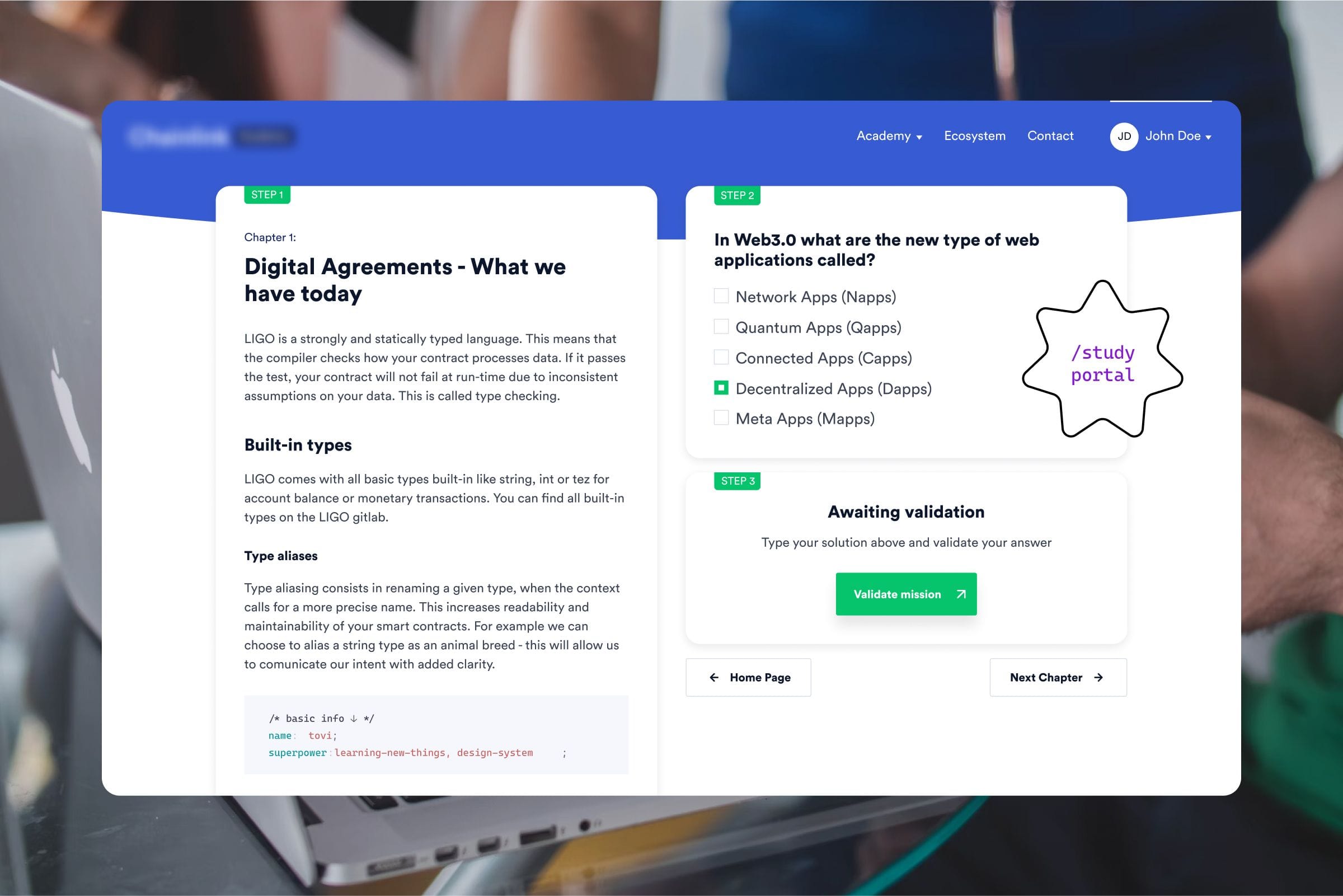 blockchain learning course structure