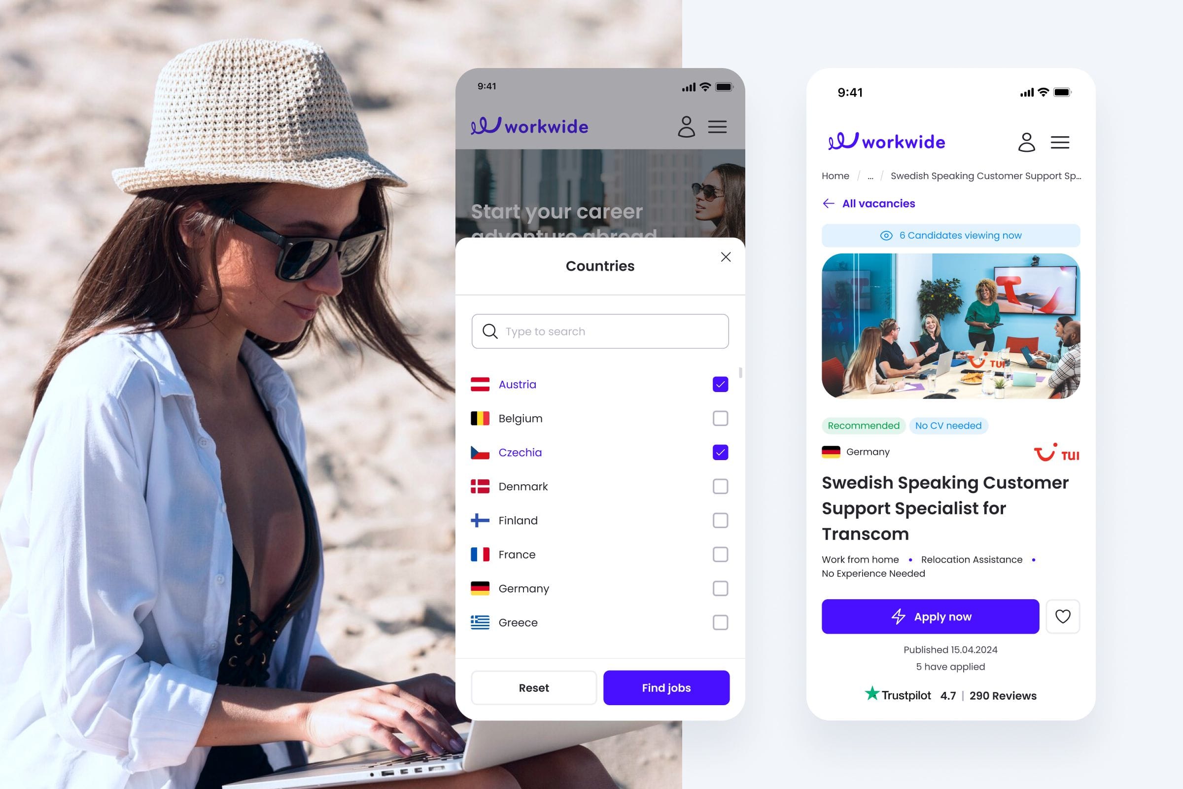 Recruitment platform mobile adaptive version